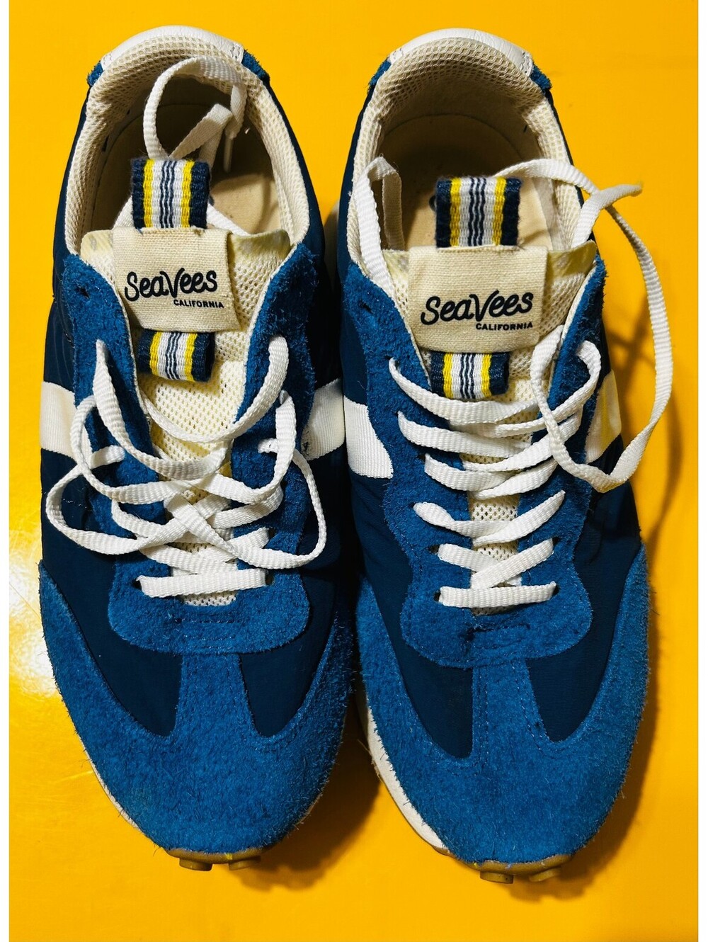 SeaVees Acorn Trainer Womens 9 Varsity Blue Suede Retro Sneaker Gum Sole Lace Up